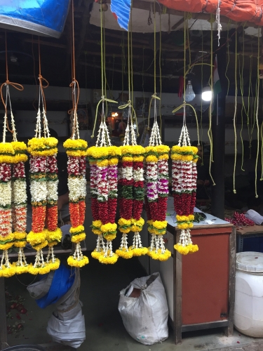 Flower Garlands at Mumbai Flower Market