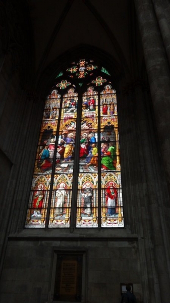 Beautiful Stained Glass Window Inside the Cathedral