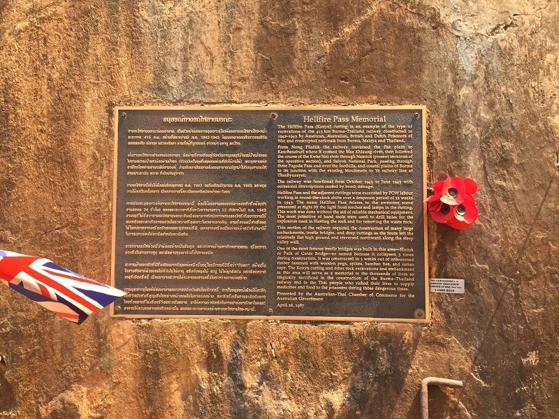 Hellfire Pass Memorial Plaque