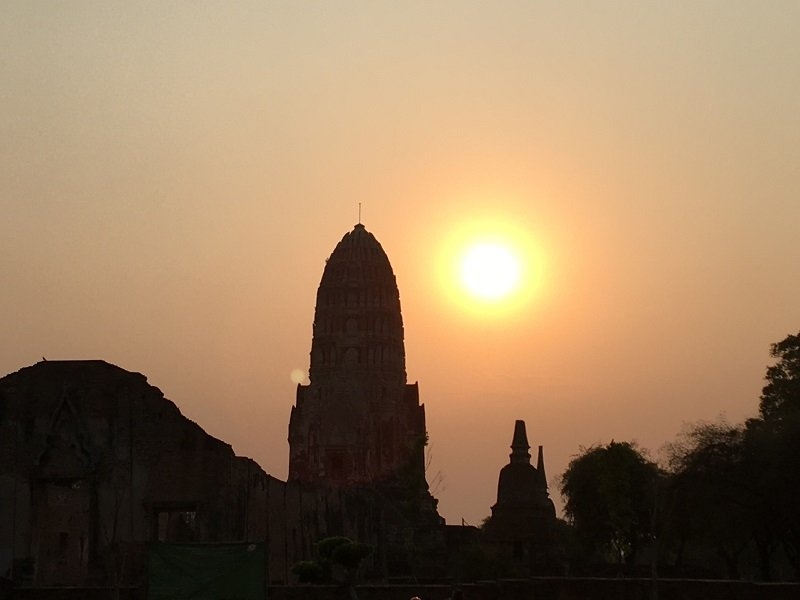 Ayutthaya Itinerary Sunset at Wat Ratchaburana