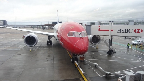 Waiting to board at Gatwick